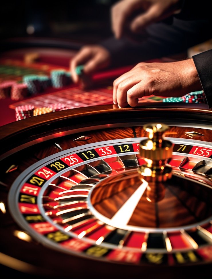 Live Evolution Gaming roulette wheel at president